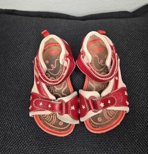 Camper Kids Red Star Sandals